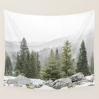 Winter Forest Landscape  Wall Tapestry Gallery Image 4