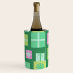 Retro Christmas Presents - Multi on Green Wine Chiller Gallery Image 1