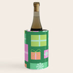 Retro Christmas Presents - Multi on Green Wine Chiller Gallery Image 2