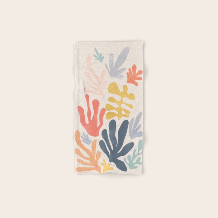 Matisse Cutouts Homage - Abstract Painting Bath Towel Gallery Image 1