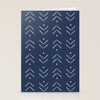 Arrow Lines Pattern in Navy Blue Stationery Card Gallery Image 2