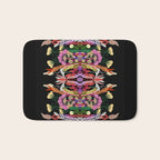 The Butterfly Effect Series - 01, Paint Blot Mirror Colorful, Symmetrical Graphic, Eclectic Mandala  Bath Mat Gallery Image 1