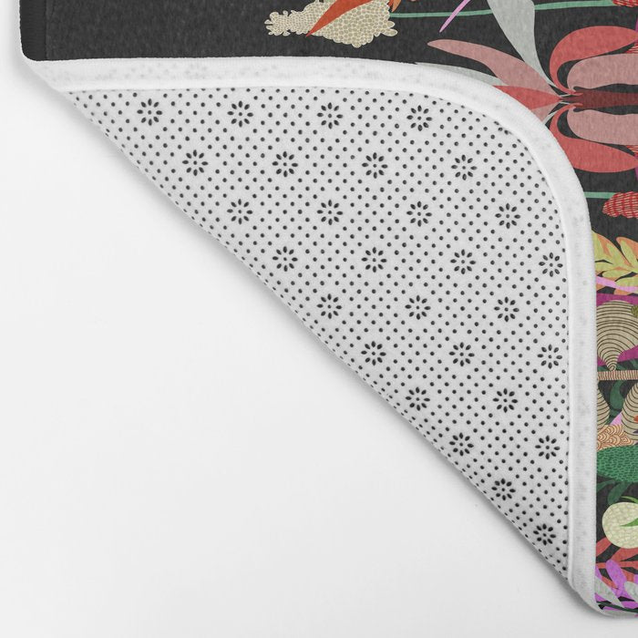 The Butterfly Effect Series - 01, Paint Blot Mirror Colorful, Symmetrical Graphic, Eclectic Mandala  Bath Mat Gallery Image 2
