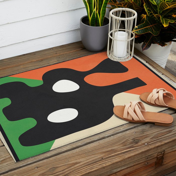 Abstract Art Vase 14 Outdoor Rug Gallery Image 2