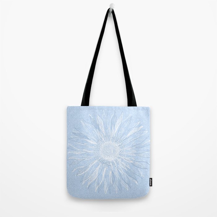 Festive, Winter, Mandala, Snowflake, Sky Blue Tote Bag Gallery Image 2