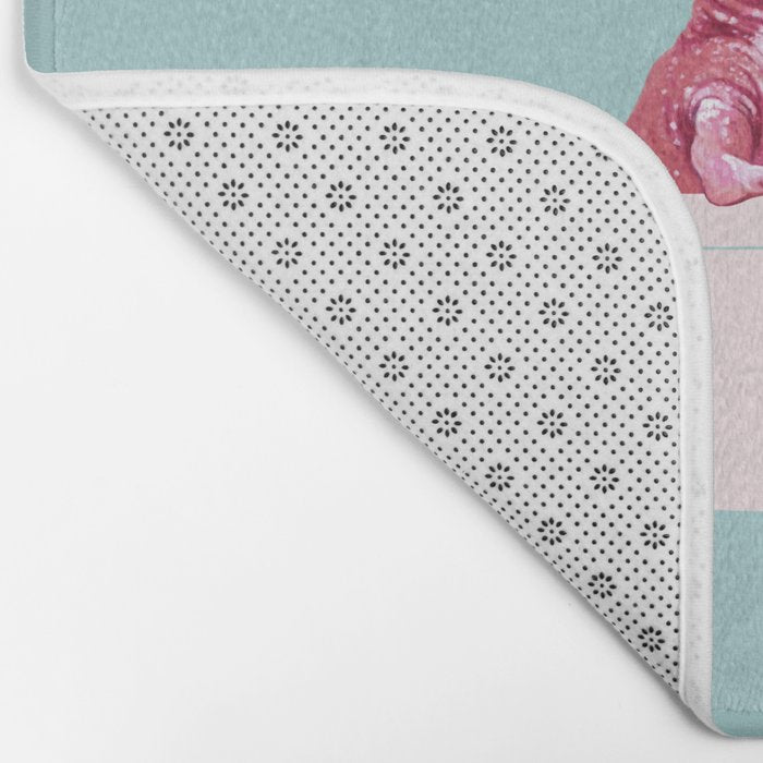 Pink T-Rex in Bathtub Bath Mat Gallery Image 2
