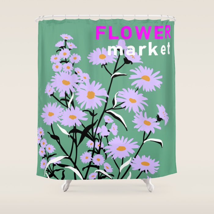 Flower Market Rome Shower Curtain Gallery Image 1
