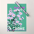 Flower Market Rome Wrapping Paper Gallery Image 1