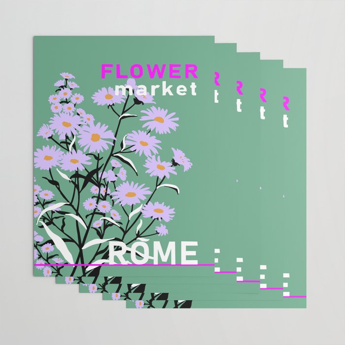 Flower Market Rome Wrapping Paper Gallery Image 3