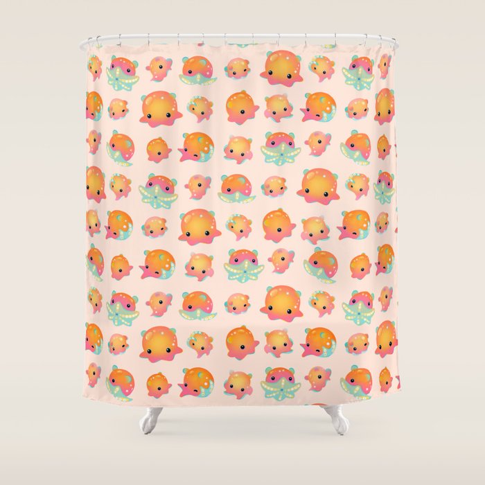 Flapjack octopus Shower Curtain Gallery Image 1