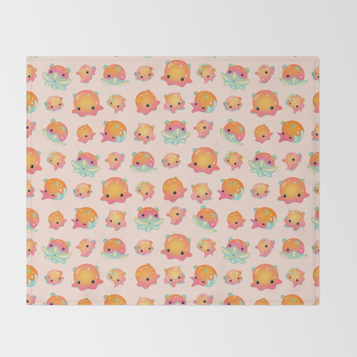 Flapjack octopus Throw Blanket Gallery Image 2
