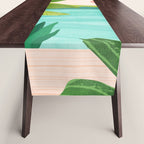 Vacation Views - Pink Coastal Landscape Table Runner Gallery Image 1