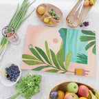 Vacation Views - Pink Coastal Landscape Cutting Board Gallery Image 2