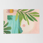 Vacation Views - Pink Coastal Landscape Rug Gallery Image 2
