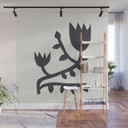 Black branch with two flowers - 5/5 Wall Mural Gallery Image 1