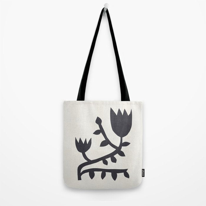 Black branch with two flowers - 5/5 Tote Bag Gallery Image 2