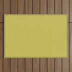 Yellow Monochromatic Asian Star Pattern Outdoor Rug Gallery Image 1