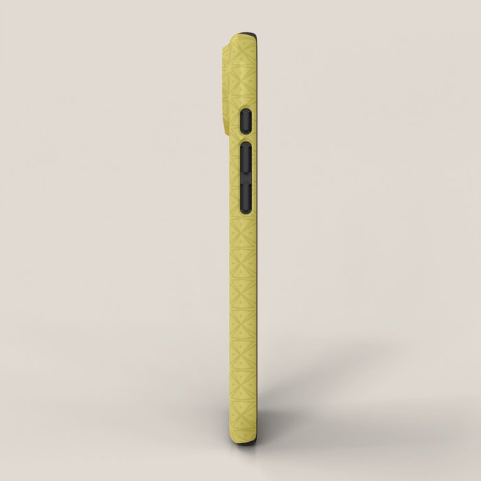 Yellow Monochromatic Asian Star Pattern iPhone Case Gallery Image 2