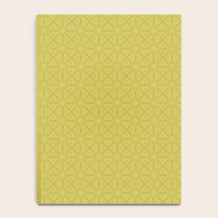 Yellow Monochromatic Asian Star Pattern Notebook Gallery Image 4