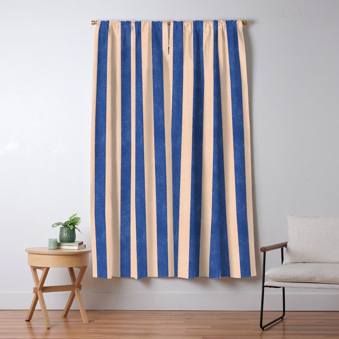 STRIPES 001 O - Sapphire Window Curtain Gallery Image 5