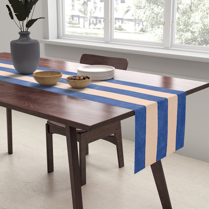 STRIPES 001 O - Sapphire Table Runner Gallery Image 2