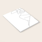 Minimal Line Art Woman with Tropical Leaves Notebook Gallery Image 3