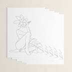 Minimal Line Art Woman with Tropical Leaves Wrapping Paper Gallery Image 3