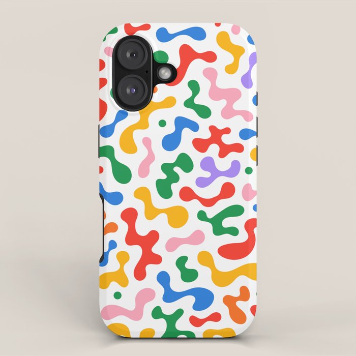 Abstract colorful organic liquid shape pattern iPhone Case Gallery Image 1