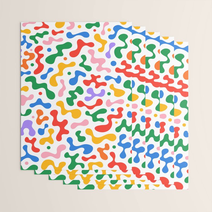 Abstract colorful organic liquid shape pattern Wrapping Paper Gallery Image 3