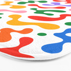 Abstract colorful organic liquid shape pattern Bath Mat Gallery Image 3