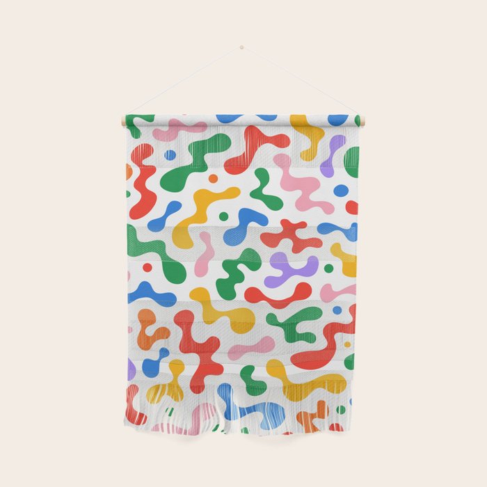 Abstract colorful organic liquid shape pattern Wall Hanging Gallery Image 1