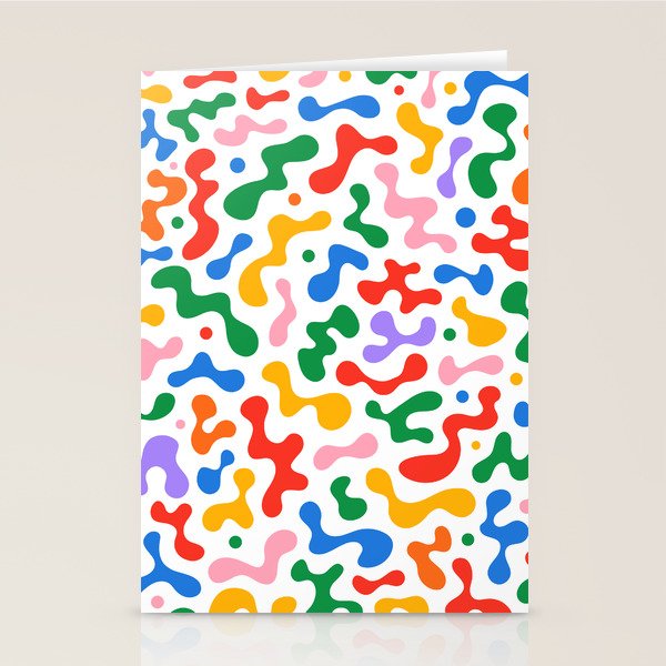 Abstract colorful organic liquid shape pattern Stationery Card Gallery Image 2