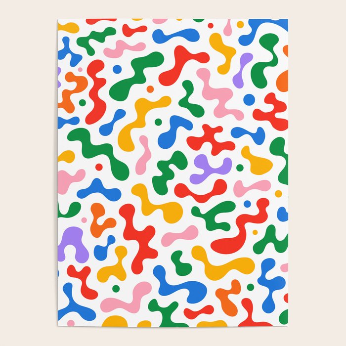 Abstract colorful organic liquid shape pattern Poster Gallery Image 4