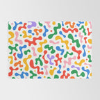 Abstract colorful organic liquid shape pattern Rug Gallery Image 2