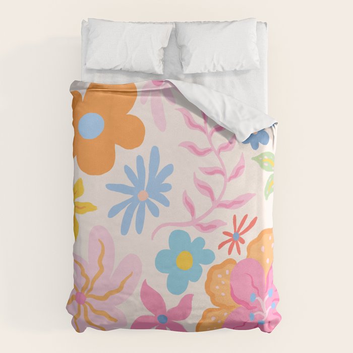 Candy Flowers Duvet Cover Gallery Image 1