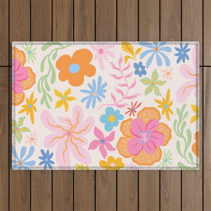 Candy Flowers Outdoor Rug Gallery Image 1