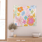 Candy Flowers Wall Tapestry Gallery Image 2