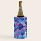 Mermaid Scales Art, Purple, Pink, Teal, Blue, Green Wine Chiller Gallery Image 2