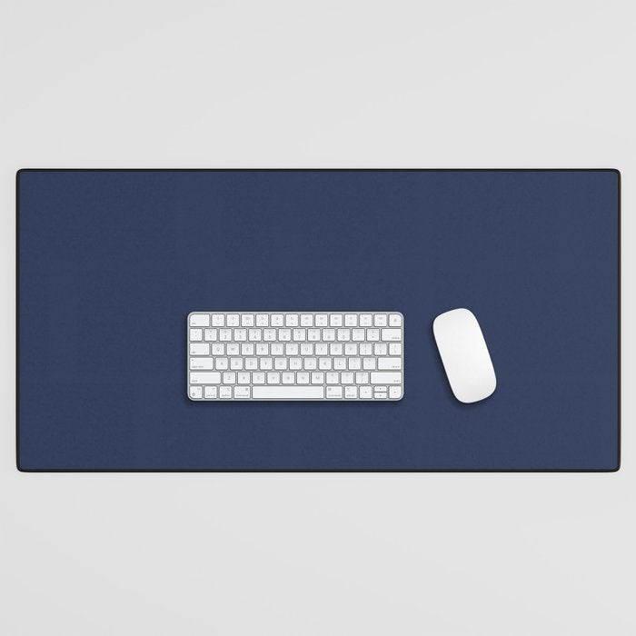 Solid Navy Blue Desk Mat Gallery Image 1