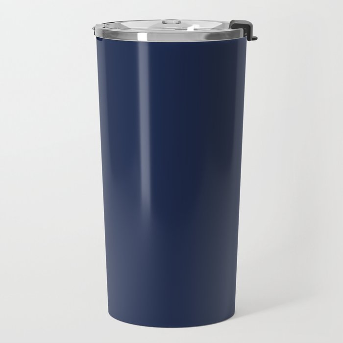 Solid Navy Blue Travel Mug Gallery Image 2