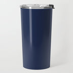 Solid Navy Blue Travel Mug Gallery Image 2