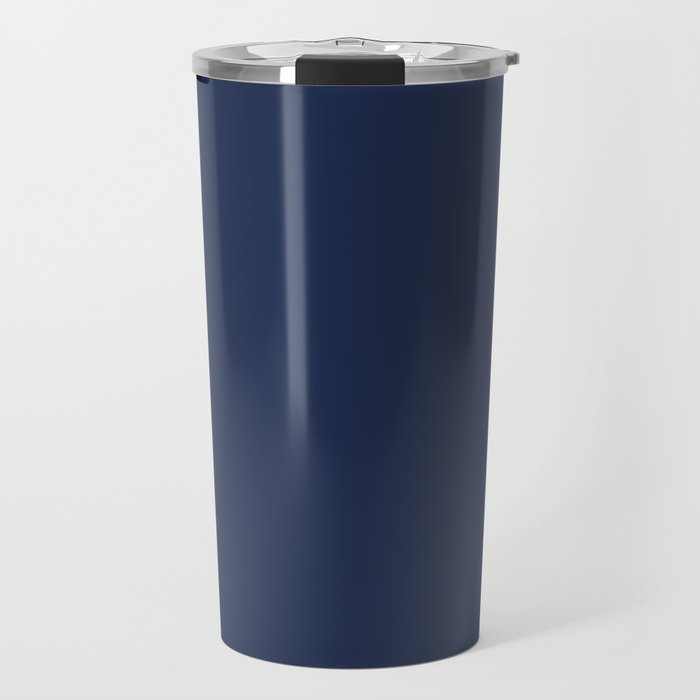 Solid Navy Blue Travel Mug Gallery Image 1