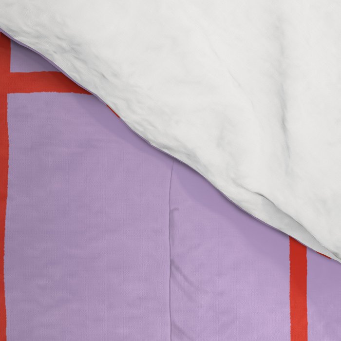 Red + Lavender Plaid Checker Comforter Gallery Image 4