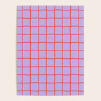 Red + Lavender Plaid Checker Poster Gallery Image 4
