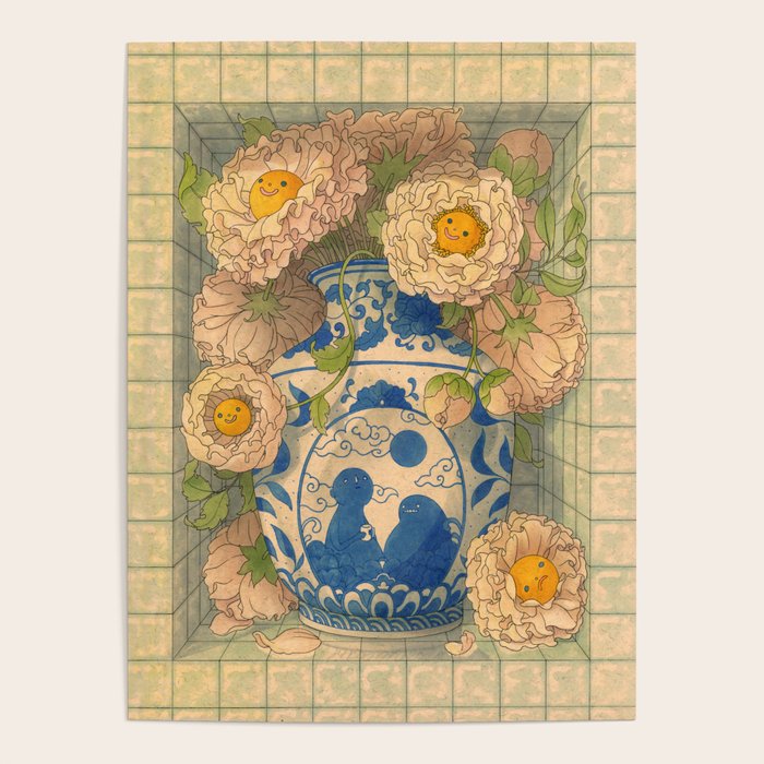 Blue Porcelain Vase Poster Gallery Image 4
