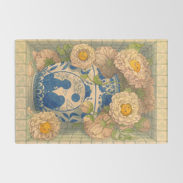 Blue Porcelain Vase Rug Gallery Image 2