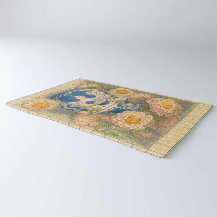 Blue Porcelain Vase Rug Gallery Image 3