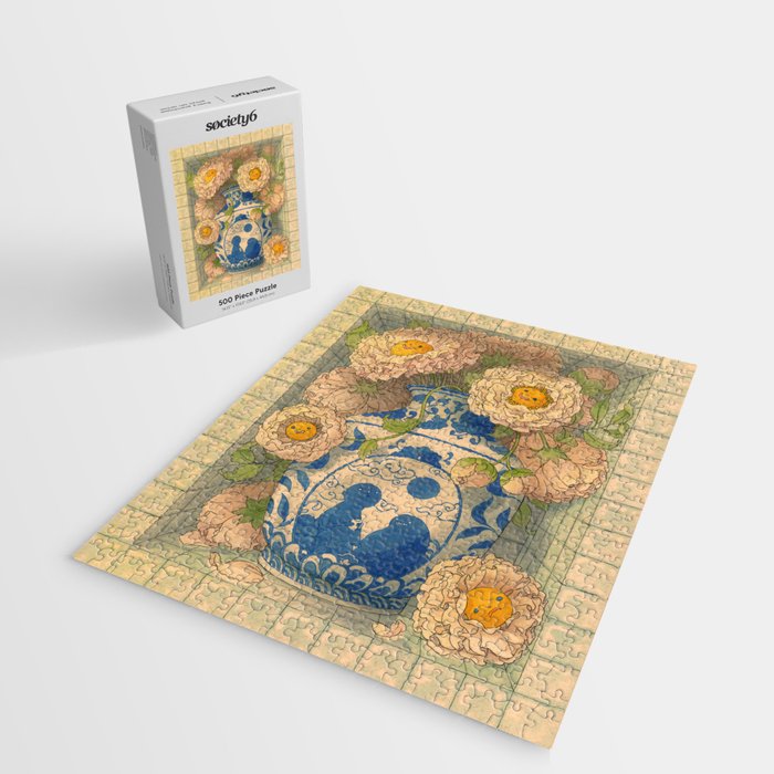 Blue Porcelain Vase Jigsaw Puzzle Gallery Image 2