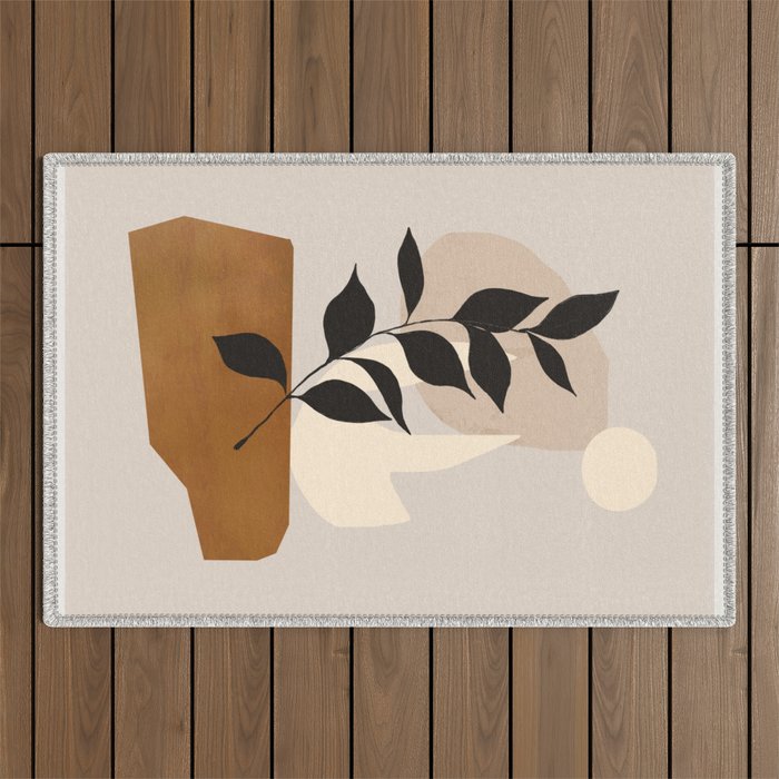 Abstract Art /Minimal Plant 114 Outdoor Rug Gallery Image 1