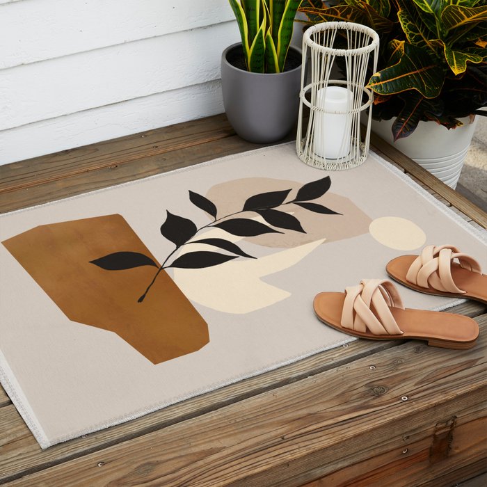 Abstract Art /Minimal Plant 114 Outdoor Rug Gallery Image 2
